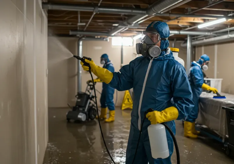 Basement Sanitization and Antimicrobial Treatment process in Medulla, FL