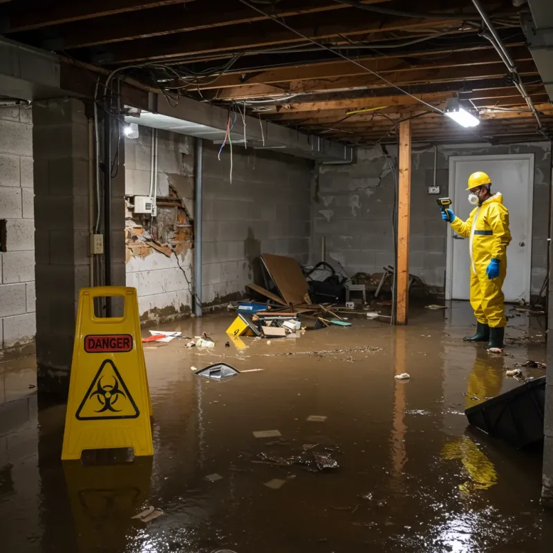 Flooded Basement Electrical Hazard in Medulla, FL Property