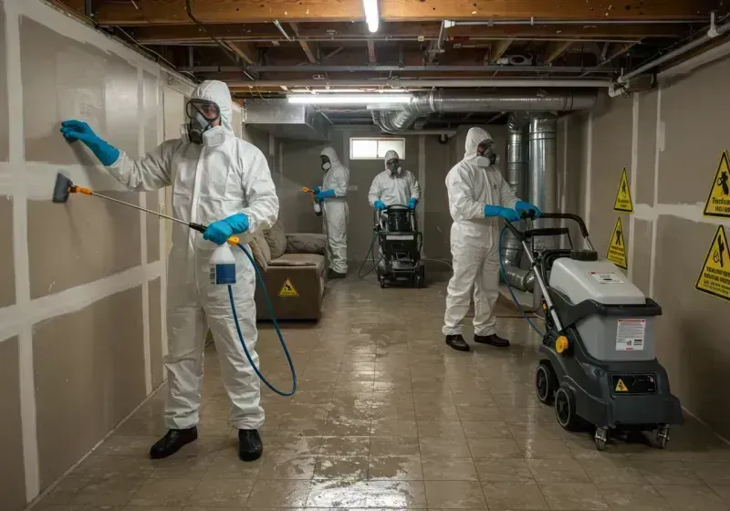 Basement Moisture Removal and Structural Drying process in Medulla, FL